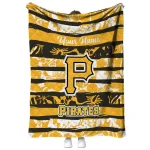 custom pittsburgh pirates layered florals black white quilt blanket best selling