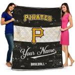 custom pittsburgh pirates snoopy victory black white quilt blanket best selling