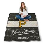 custom pittsburgh pirates snoopy victory black white quilt blanket best selling