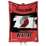 custom portland trail blazers grunge patch red white quilt blanket best selling