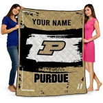 Custom Purdue Boilermakers Grunge Patch Gold White Quilt Blanket 1 custom purdue boilermakers grunge patch gold white quilt blanket best selling