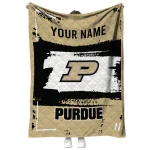 custom purdue boilermakers grunge patch gold white quilt blanket best selling