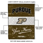 custom purdue boilermakers hibiscus burst gold white quilt blanket best selling