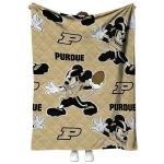 custom purdue boilermakers mickey football gold quilt blanket best selling