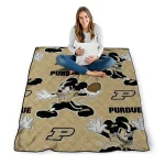 custom purdue boilermakers mickey football gold quilt blanket best selling