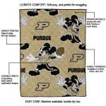 custom purdue boilermakers mickey football gold quilt blanket best selling