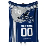custom rice owls helmet theme navy blue quilt blanket best selling