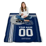 custom rice owls helmet theme navy blue quilt blanket best selling