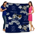 Custom Rice Owls Mickey Football Navy Blue Quilt Blanket 1 custom rice owls mickey football navy blue quilt blanket best selling
