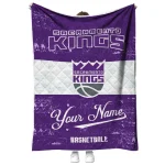 custom sacramento kings helmet fan purple white quilt blanket best selling