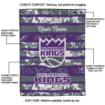 custom sacramento kings layered florals purple white quilt blanket best selling