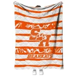 custom sam houston bearkats layered florals orange white quilt blanket best selling