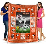 custom sam houston bearkats snoopy coach orange quilt blanket best selling