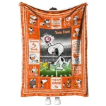 custom sam houston bearkats snoopy coach orange quilt blanket best selling