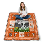 custom sam houston bearkats snoopy coach orange quilt blanket best selling
