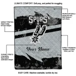 custom san antonio spurs brushstroke layers silver quilt blanket best selling