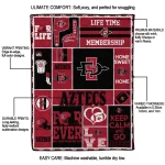 custom san diego state aztecs helmet passion red quilt blanket best selling