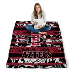 custom san diego state aztecs layered florals red white quilt blanket best selling