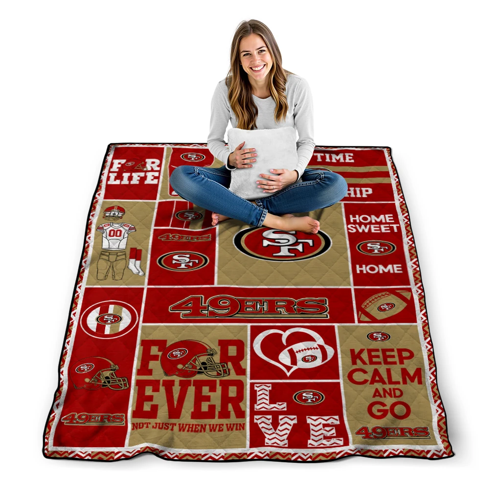 custom san francisco 49ers helmet passion red quilt blanket high quality custom san francisco 49ers helmet passion red quilt blanket high quality