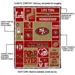 custom san francisco 49ers helmet passion red quilt blanket best selling