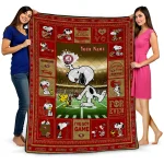 custom san francisco 49ers snoopy coach red quilt blanket best selling