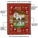 custom san francisco 49ers snoopy coach red quilt blanket best selling