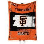 custom san francisco giants grunge patch orange white quilt blanket best selling