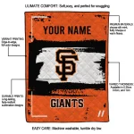 custom san francisco giants grunge patch orange white quilt blanket best selling
