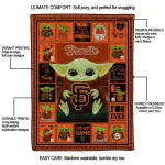 custom san francisco giants yody baby motif orange quilt blanket best selling
