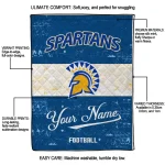 custom san jose state spartans hibiscus burst blue white quilt blanket best selling