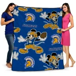 custom san jose state spartans mickey football blue quilt blanket best selling