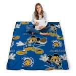 custom san jose state spartans mickey football blue quilt blanket best selling