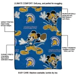 custom san jose state spartans mickey football blue quilt blanket best selling