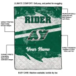 custom saskatchewan roughriders brushstroke layers green quilt blanket best selling