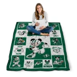 custom saskatchewan roughriders mickey crimson green white quilt blanket best selling