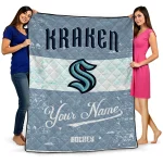 Custom Seattle Kraken Pinstripe Lines Blue White Quilt Blanket 1 custom seattle kraken pinstripe lines blue white quilt blanket best selling