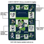 custom seattle seahawks mickey crimson blue white quilt blanket best selling