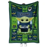 custom seattle seahawks yody baby pattern blue quilt blanket best selling