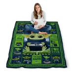 custom seattle seahawks yody baby pattern blue quilt blanket best selling