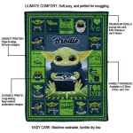 custom seattle seahawks yody baby pattern blue quilt blanket best selling