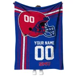 custom smu mustangs helmet theme blue quilt blanket best selling
