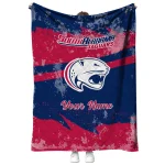 custom south alabama jaguars brushstroke layers blue quilt blanket best selling