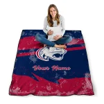 custom south alabama jaguars brushstroke layers blue quilt blanket best selling