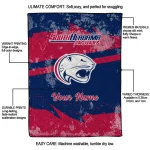 custom south alabama jaguars brushstroke layers blue quilt blanket best selling