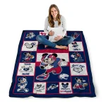 custom south alabama jaguars mickey crimson blue white quilt blanket best selling