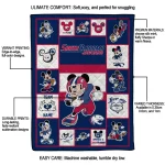 custom south alabama jaguars mickey crimson blue white quilt blanket best selling