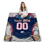 custom south alabama jaguars player sketch blue gray quilt blanket best selling