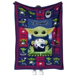 custom south alabama jaguars yody baby pattern blue quilt blanket best selling
