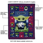 custom south alabama jaguars yody baby pattern blue quilt blanket best selling