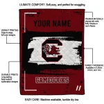 custom south carolina gamecocks grunge patch garnet white quilt blanket best selling